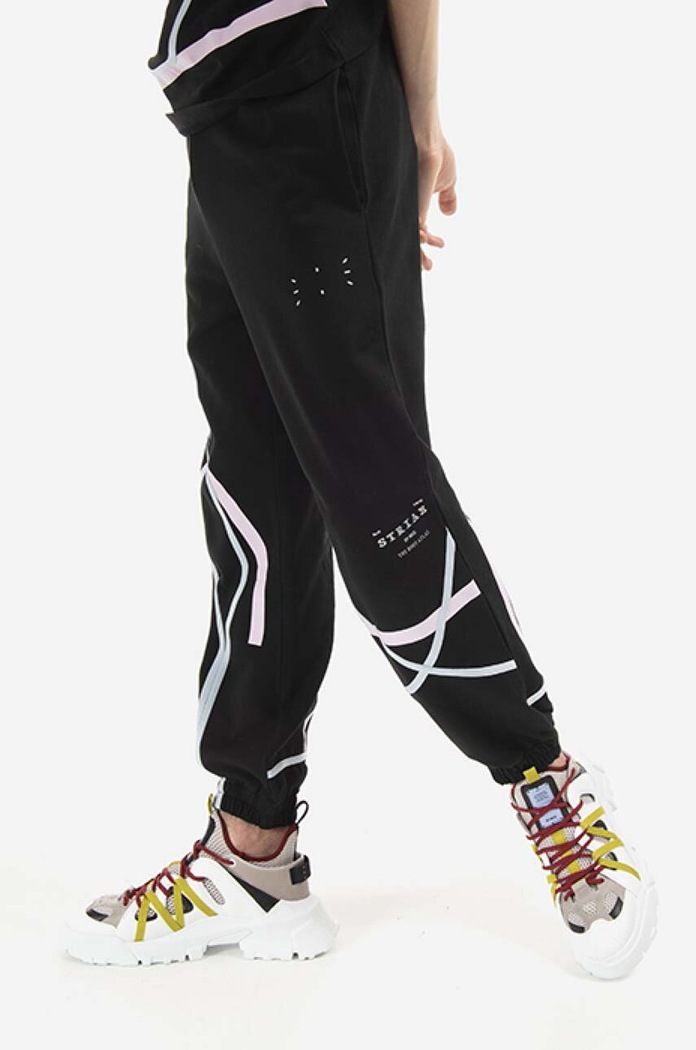 MCQ spodnie dresowe bawełniane Taped 647262RST771000