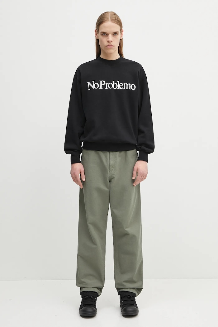 Carhartt WIP pantaloni de bumbac Single Knee Pant I031499.1YFGD verde