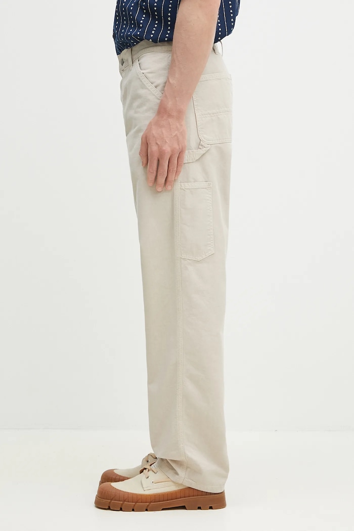 Bavlnené nohavice Carhartt WIP Single Knee Pant I031499.2LPGD béžová SS25