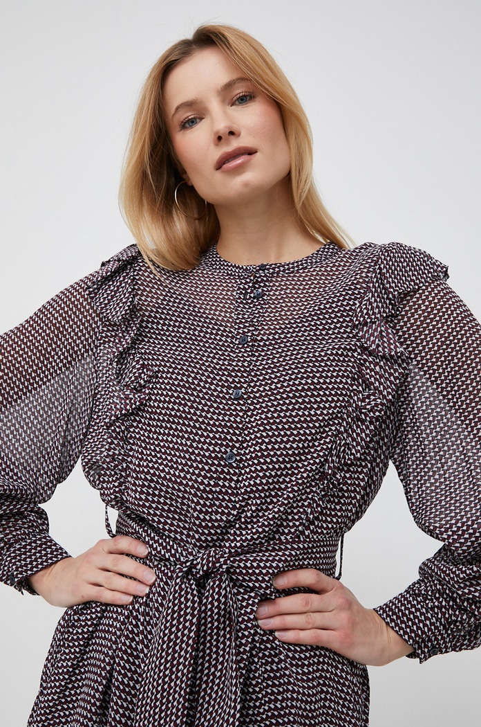 Рокля Tommy Hilfiger вискоза многоцветен WW0WW38274.PPYX
