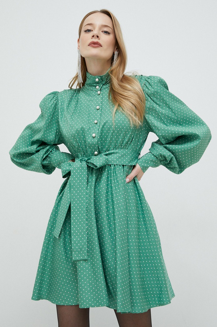 Рокля Custommade Linnea зелен 999373446