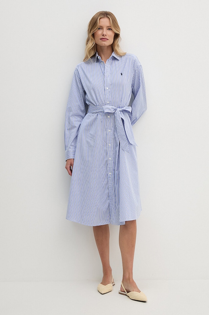 Polo Ralph Lauren cotton dress 211891428 blue SS25