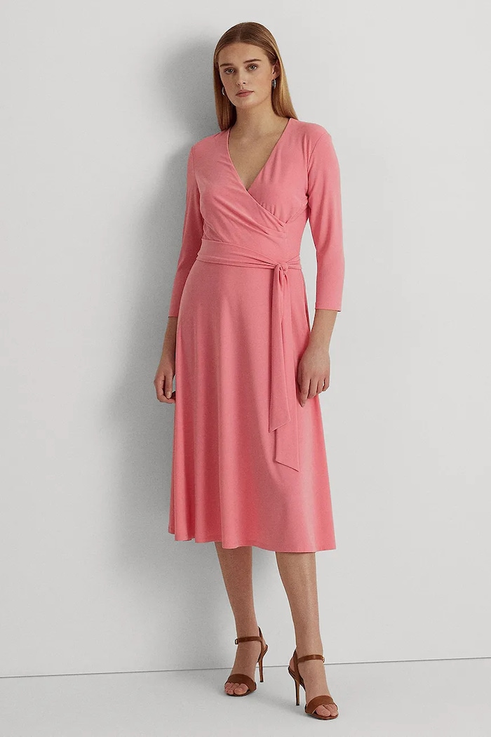 Lauren Ralph Lauren sukienka z elastanem różowy 250769904