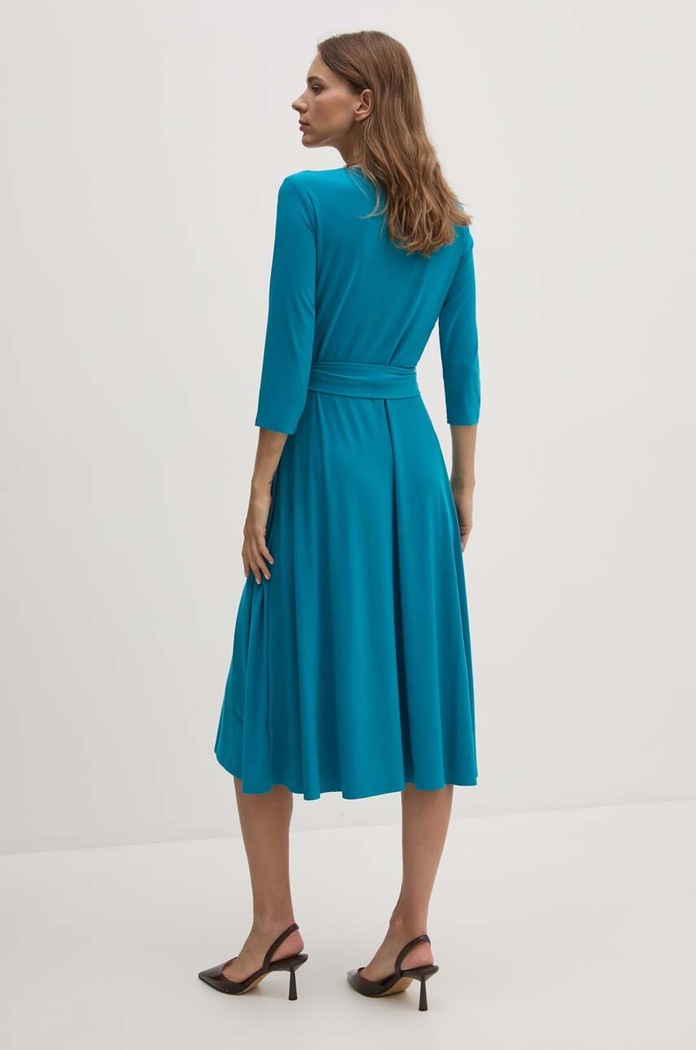 Odzież Lauren Ralph Lauren Sukienka 250769904 niebieski