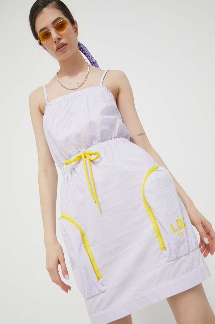 Šaty Love Moschino látka fialová W.V.J84.01.T.496A