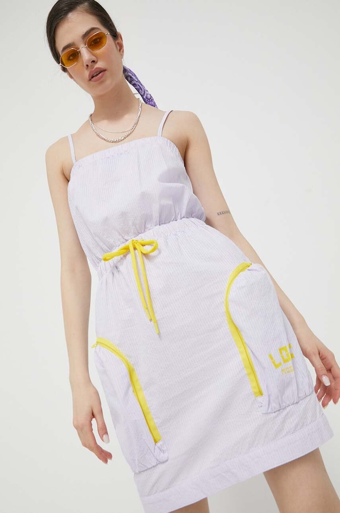 Šaty Love Moschino látka fialová W.V.J84.01.T.496A