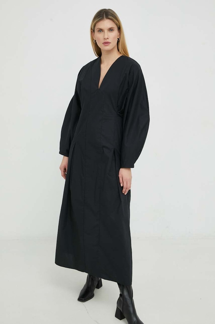 Bavlněné šaty By Malene Birger Q70321060 černá SS23