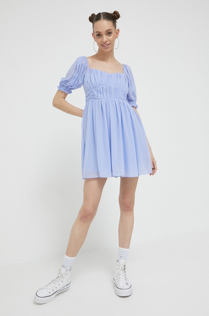 Šaty Abercrombie & Fitch mini fialová KI159.2877.221