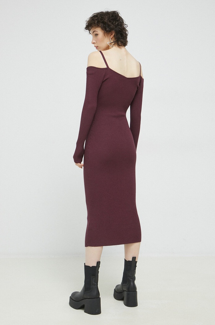 Haljina Abercrombie & Fitch KI159.2896.620 bordo SS23
