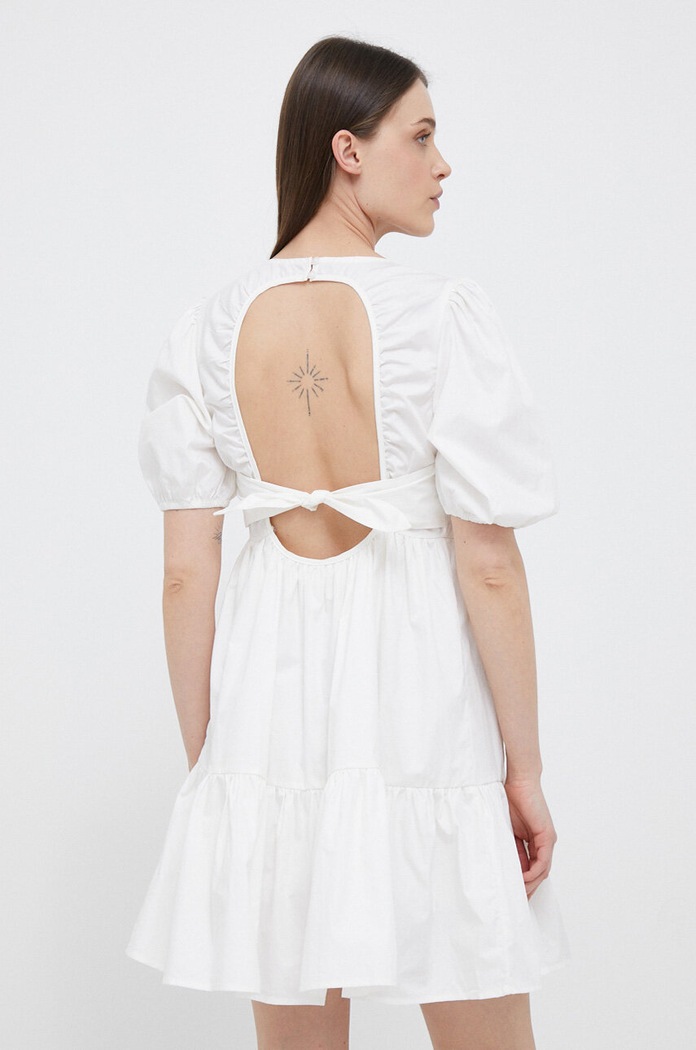 Odzież Pepe Jeans sukienka bawełniana Bella PL953238.800 beżowy