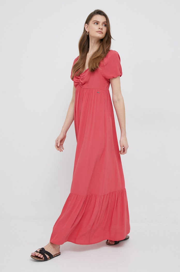 Φόρεμα Pepe Jeans Bernardette PL953240.217 κόκκινο SS23