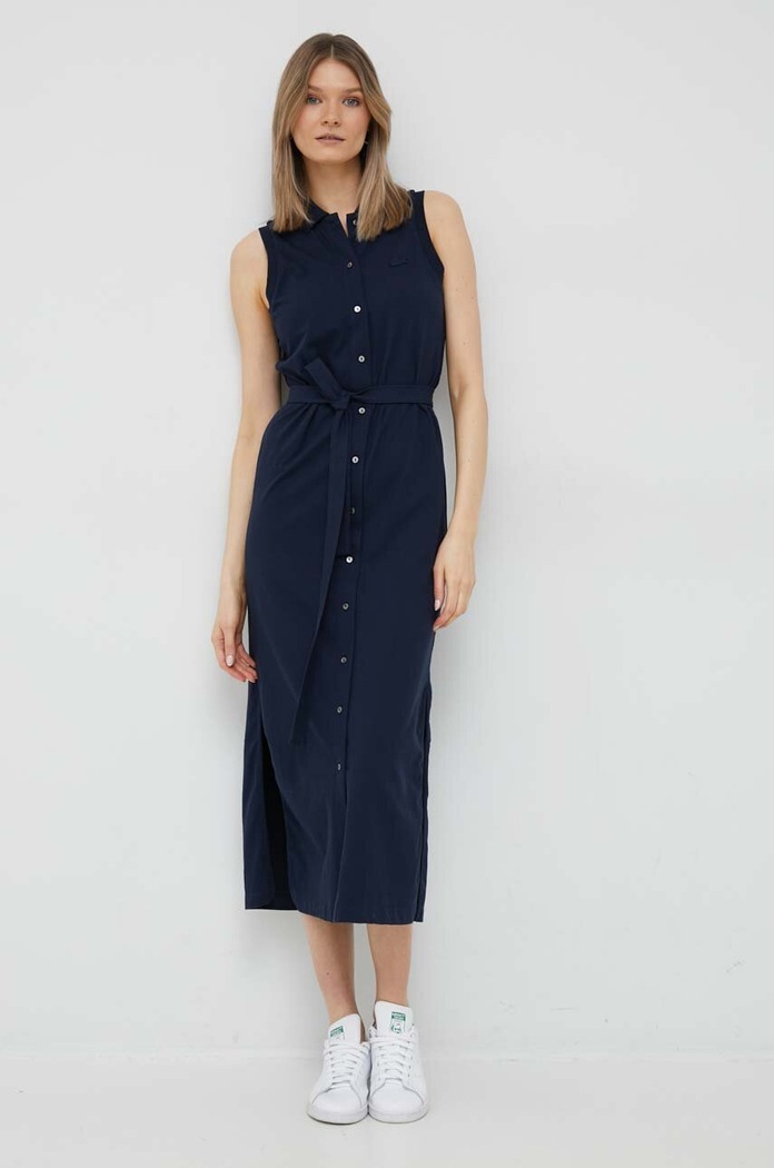 Lacoste sukienka EF1107 granatowy SS25