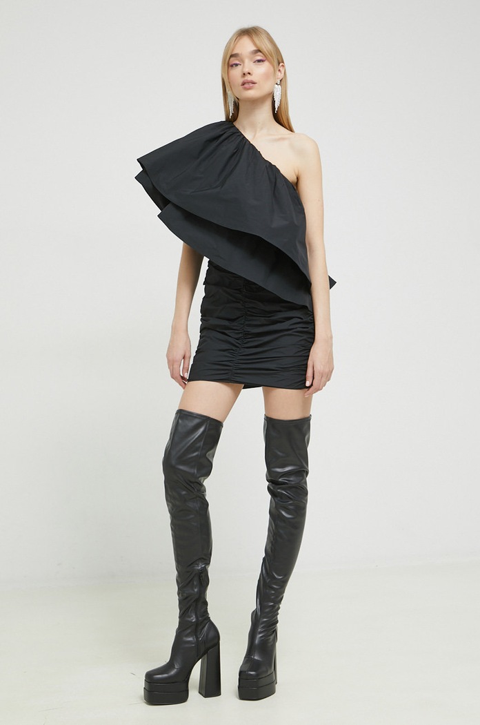 Rotate rochie RT2495 negru SS23