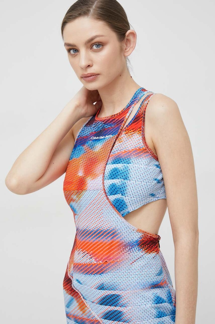 Calvin Klein Jeans sukienka multicolor J20J220760.PPYX