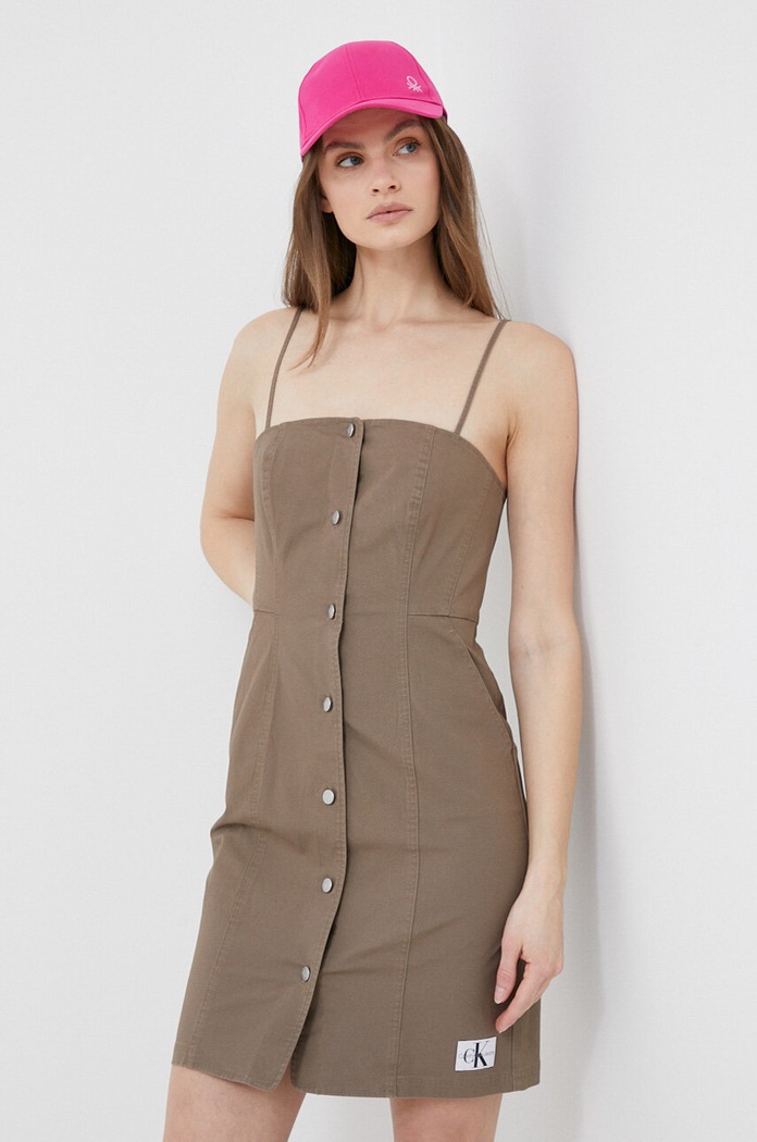 Calvin Klein Jeans sukienka casual brązowy J20J220764.PPYX