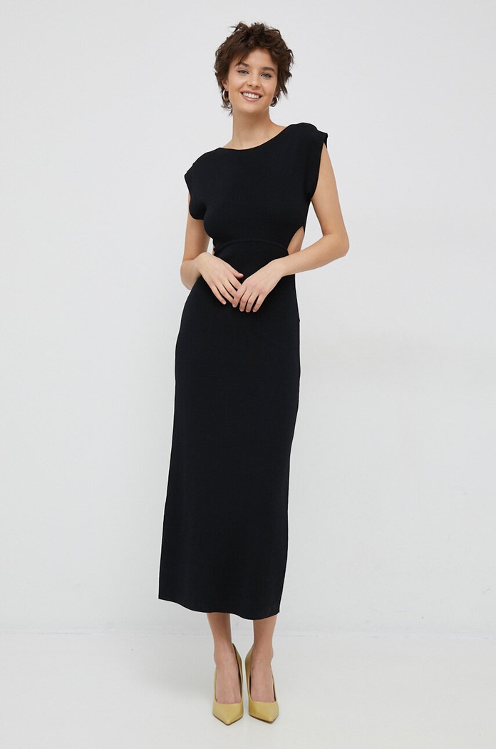 Sisley rochie 11APMV00A.100 negru SS23