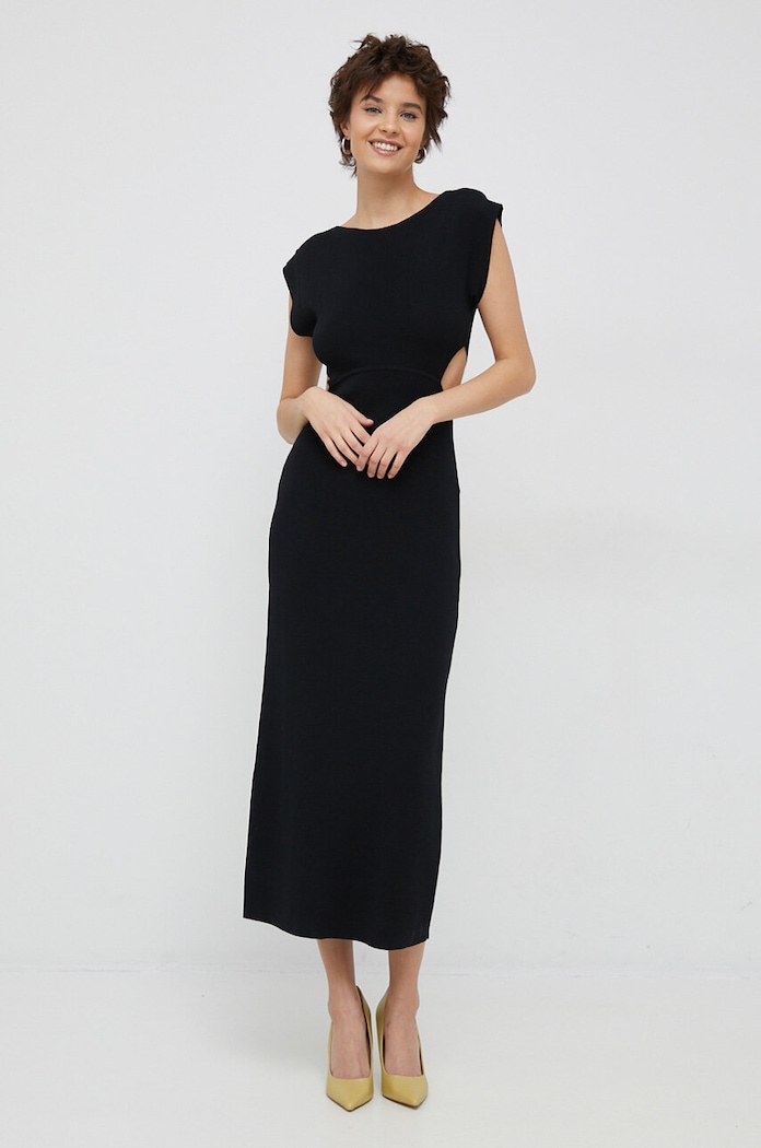 Sisley rochie 11APMV00A.100 negru SS23
