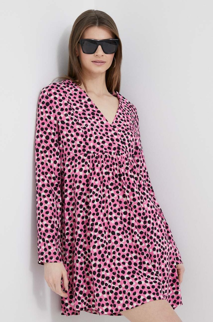 Рокля United Colors of Benetton 4YRNDV037.81P розов SS23
