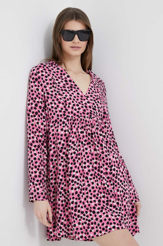 Рокля United Colors of Benetton 4YRNDV037.81P розов SS23