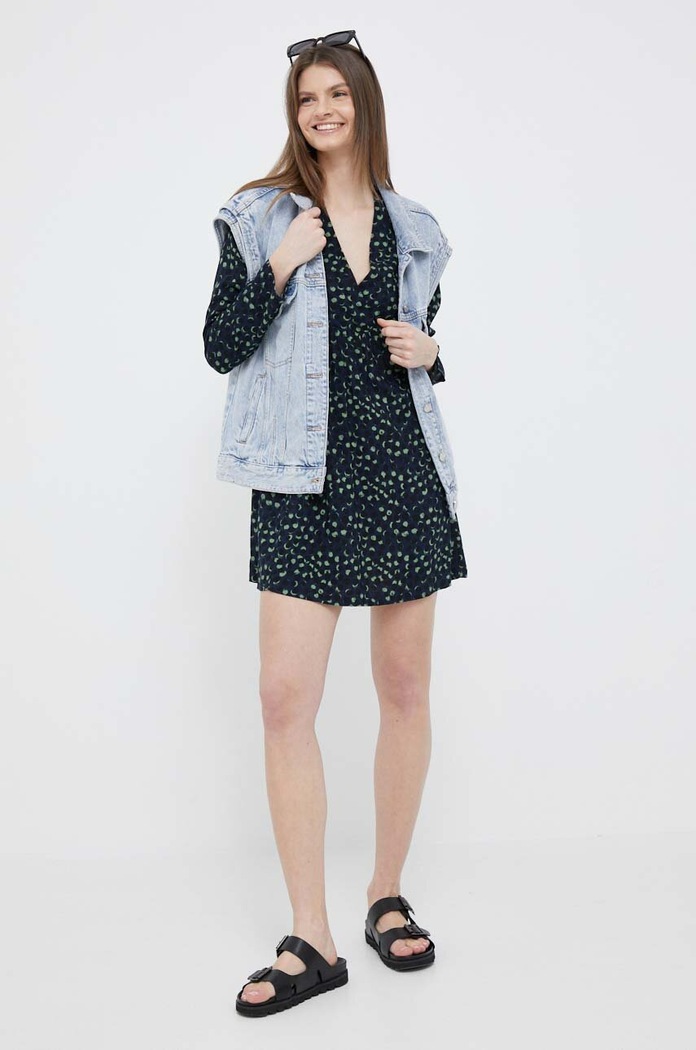 United Colors of Benetton sukienka 4YRNDV037.81N granatowy SS23