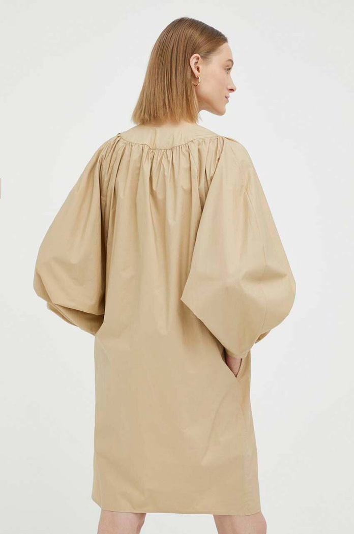 Oblečenie Bavlnené šaty By Malene Birger Q71873006 béžová