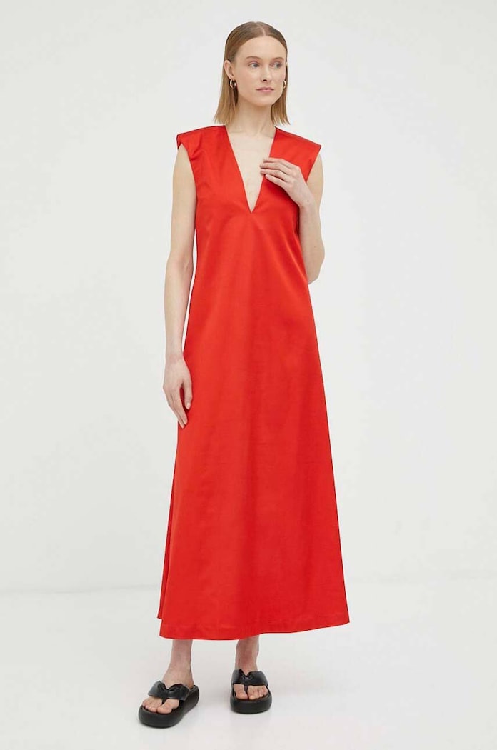 By Malene Birger sukienka wełniana czerwony Q71199013