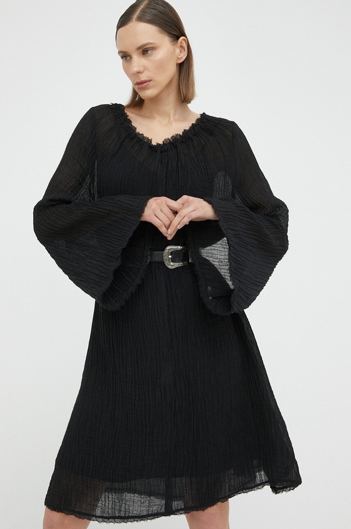 Šaty By Malene Birger Emoras mini černá Q71587005