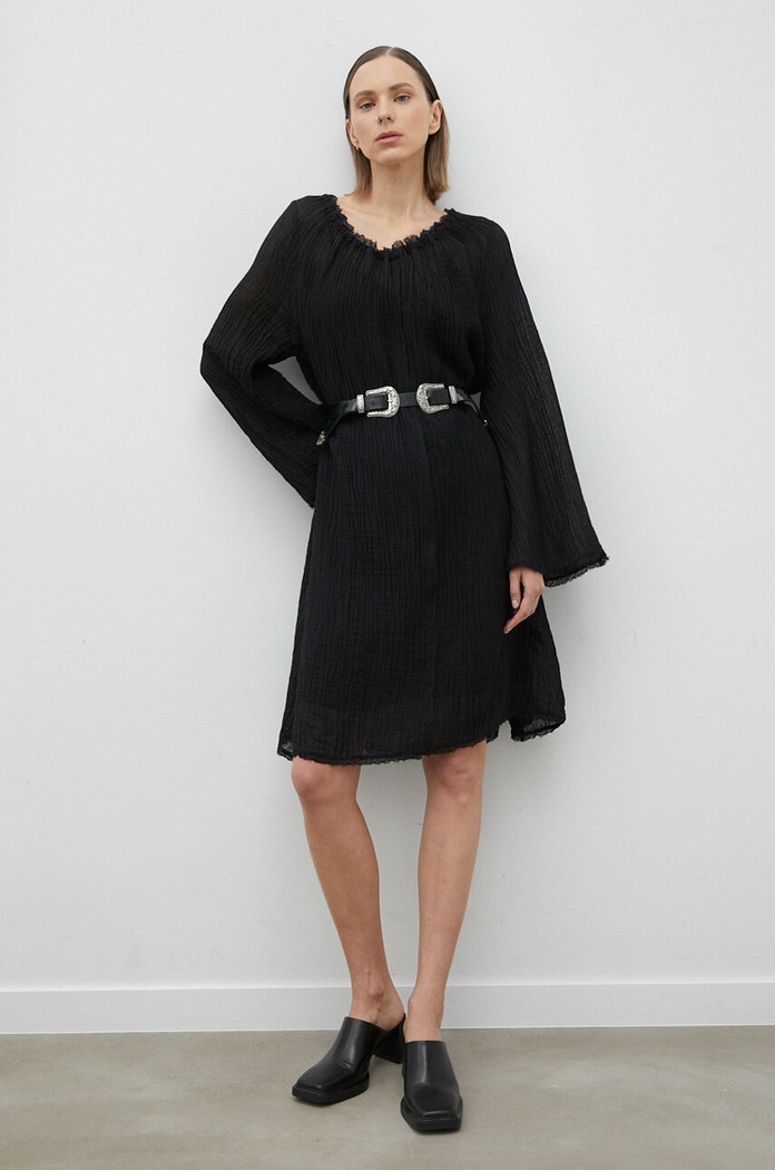 Šaty By Malene Birger Emoras Q71587005 černá SS23