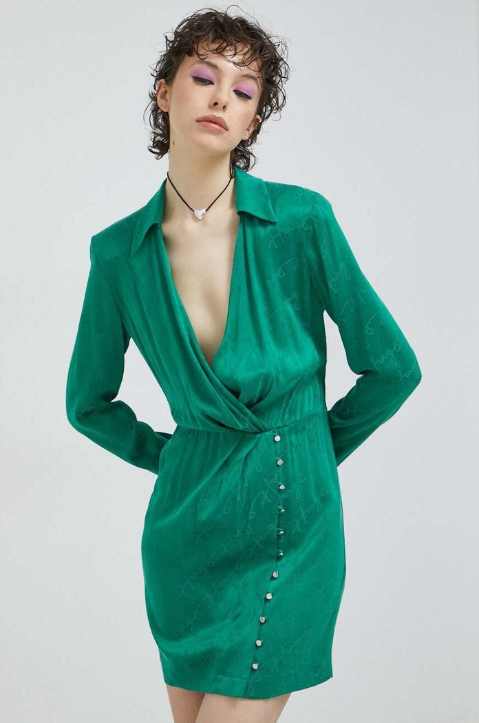 HUGO rochie 50486307 verde SS23