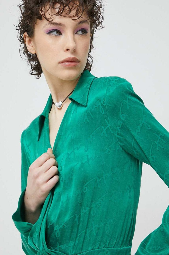 HUGO rochie verde 50486307