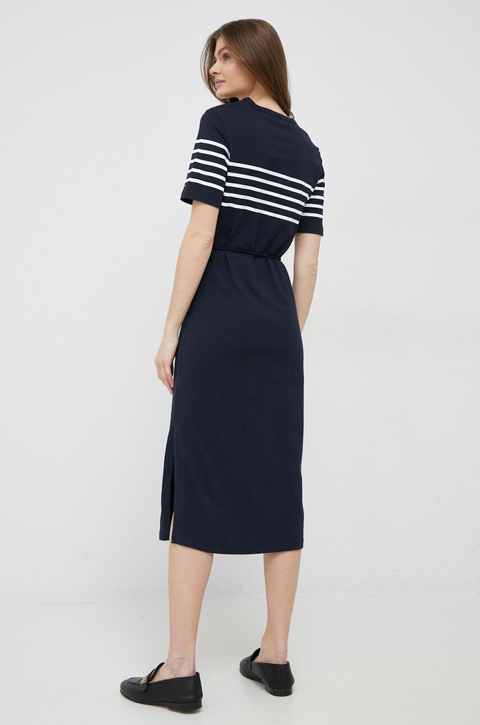 Odzież Tommy Hilfiger sukienka bawełniana WW0WW37850.PPYX granatowy