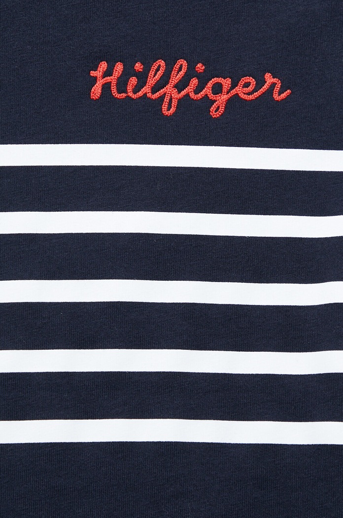 Tommy Hilfiger sukienka bawełniana WW0WW37850.PPYX granatowy