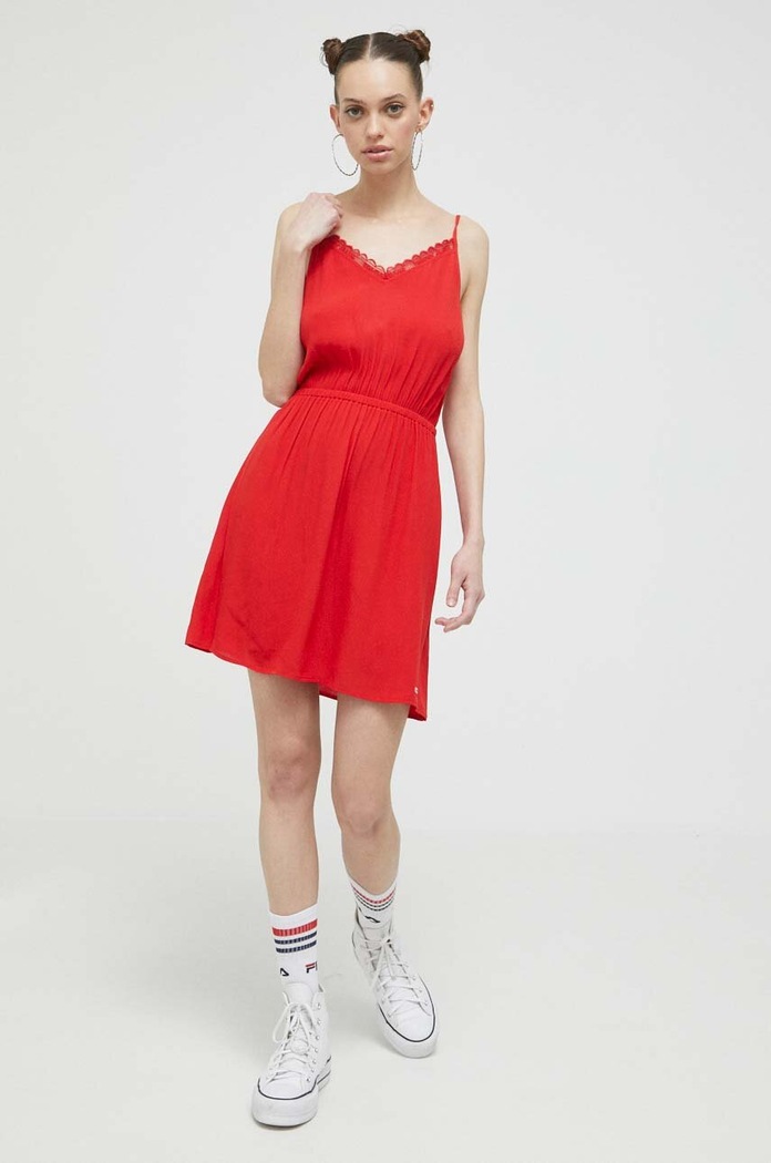 Tommy Jeans Rochie DW0DW15174.PPYX rosu SS23