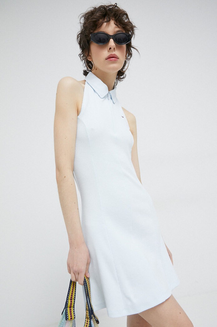 Tommy Jeans rochie mini albastru DW0DW15356.PPYX