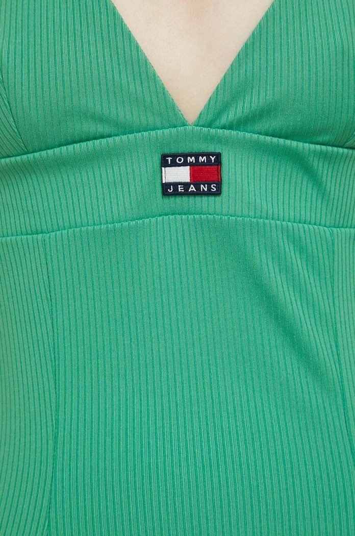 Φόρεμα Tommy Jeans DW0DW15360.PPYX πράσινο