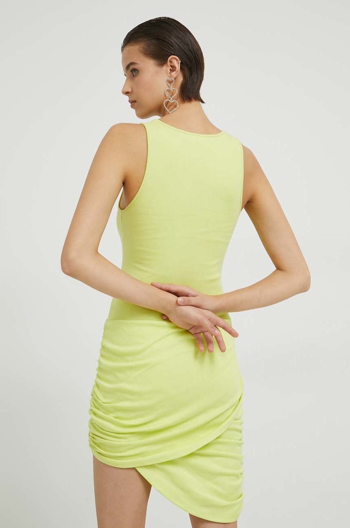 Îmbrăcăminte GCDS rochie din bumbac SS23W590112 verde