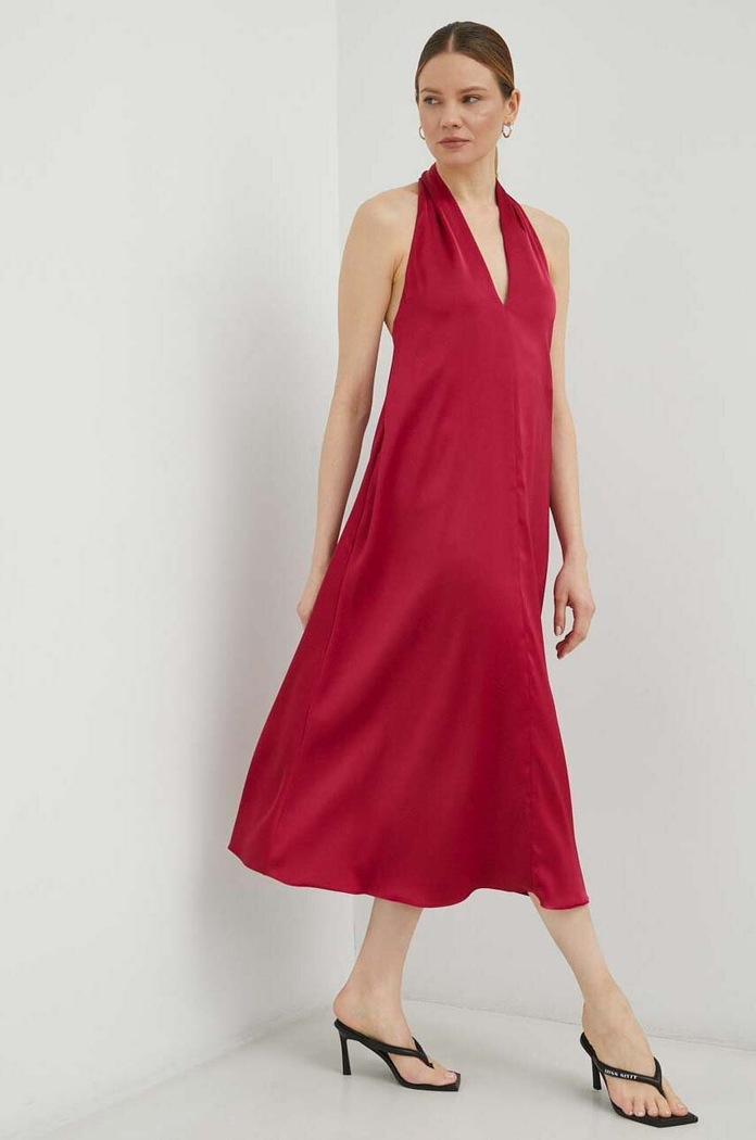 Samsoe Samsoe rochie forma V roz F23100174