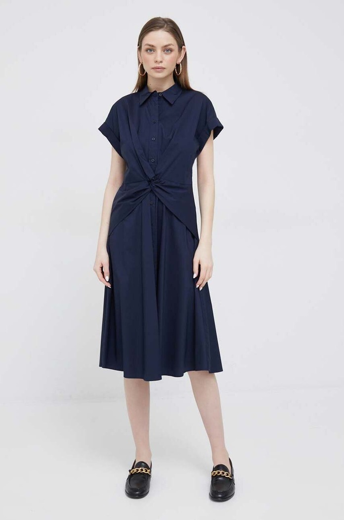 Šaty Lauren Ralph Lauren midi námořnická modř 250903193