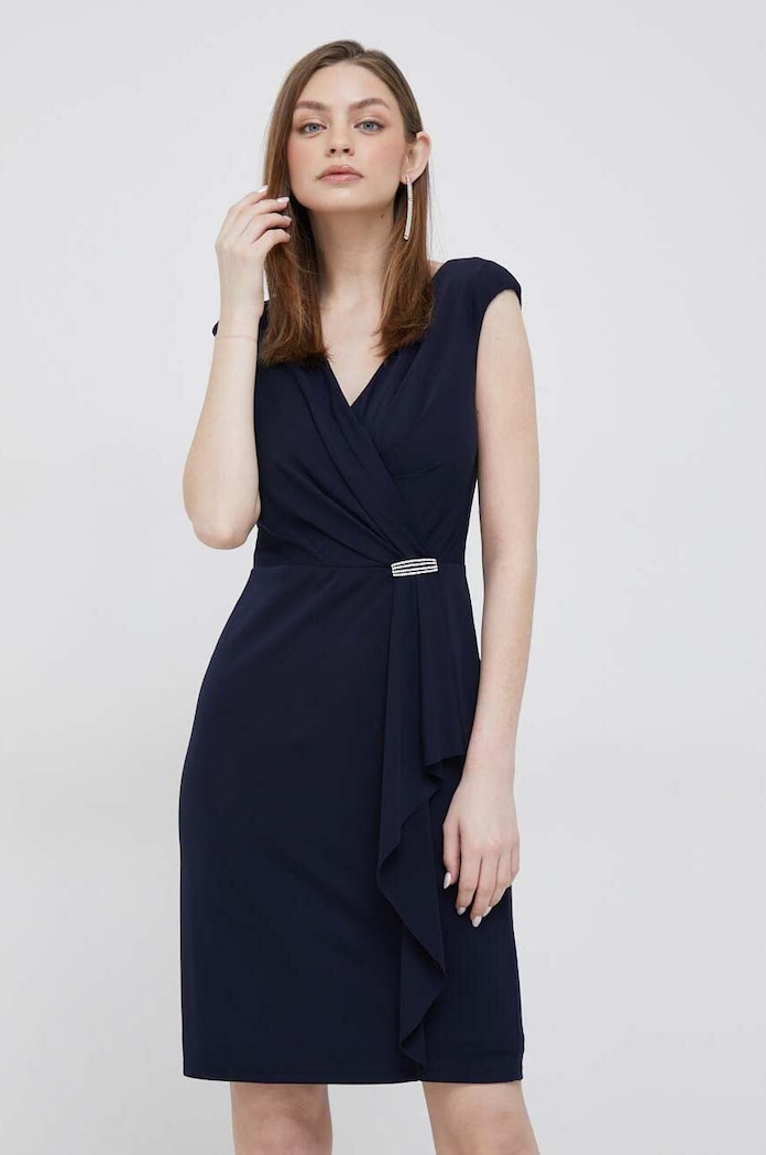 Haljina Lauren Ralph Lauren mini mornarsko plava 253906356