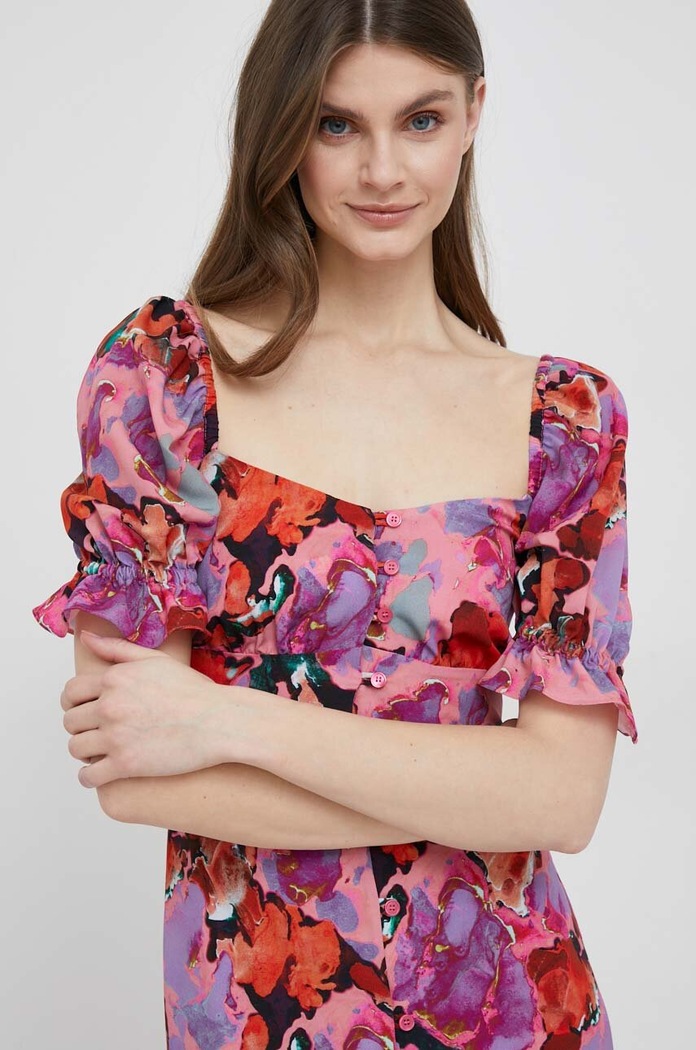 Obleka PS Paul Smith roza W2R.540D.K31018