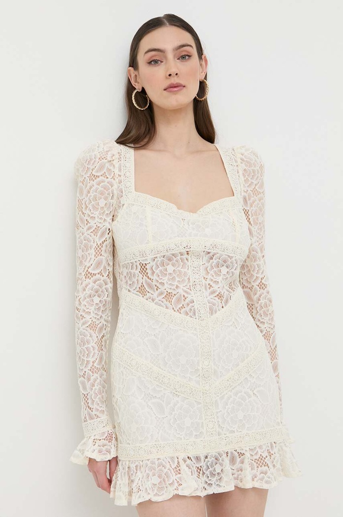 For Love & Lemons sukienka długi beżowy CD2994.SP23