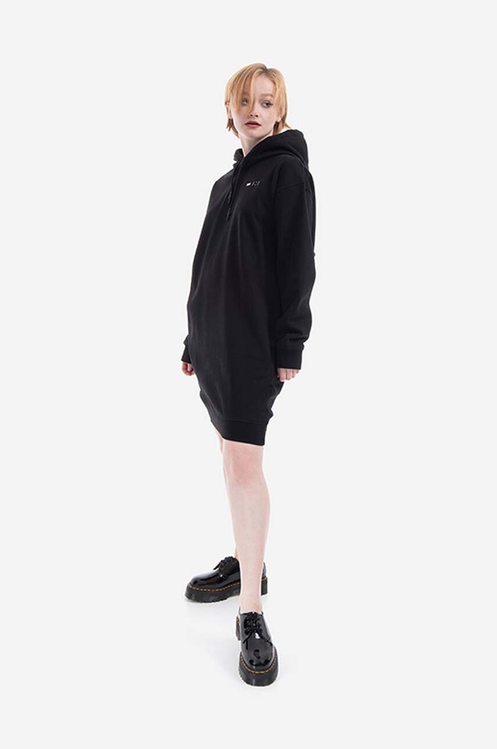 Odzież MCQ sukienka bawełniana Hoodie 624588RSJ761000 czarny