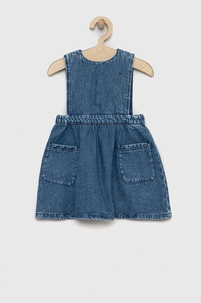 Dětské riflové šaty Tommy Hilfiger mini modrá KG0KG07025.PPYX