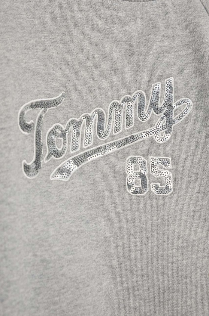 Dziewczynka Tommy Hilfiger sukienka bawełniana dziecięca KG0KG07008.PPYX szary