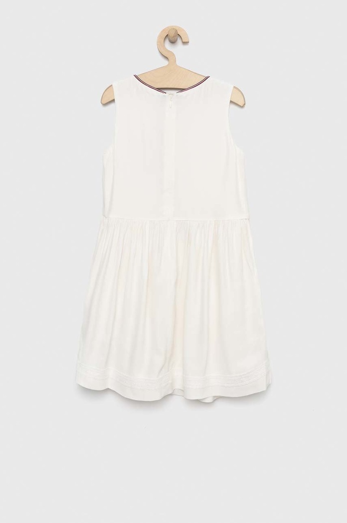 Otroška obleka Tommy Hilfiger KG0KG07020.PPYX bela SS23