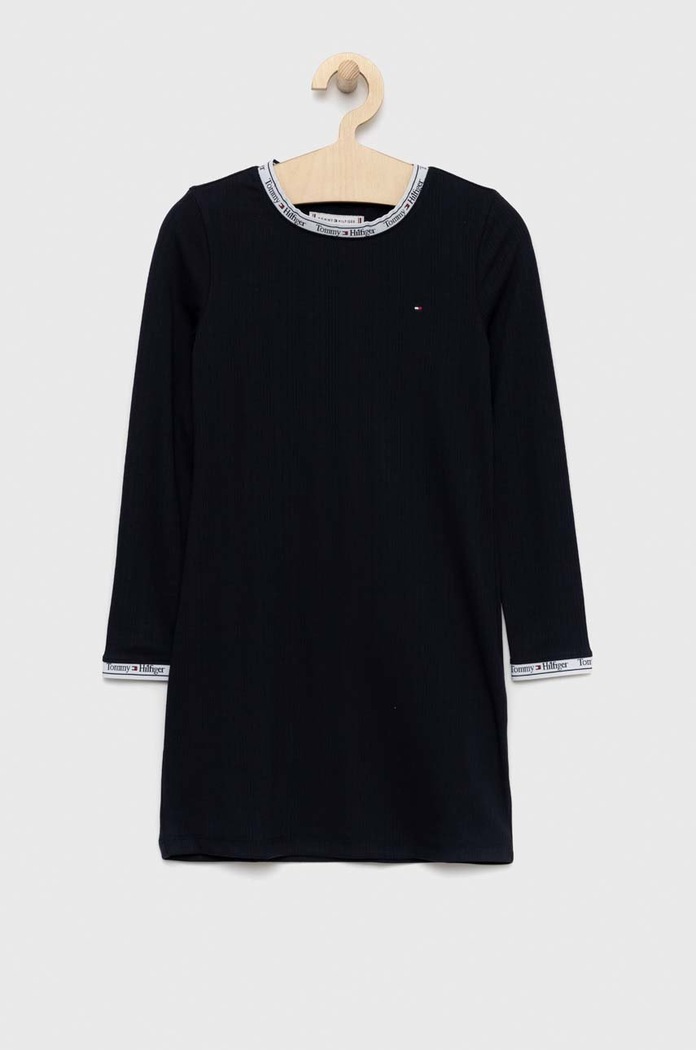 παιδικό φόρεμα Tommy Hilfiger μακρύ σκούρο μπλε KG0KG07136.PPYX