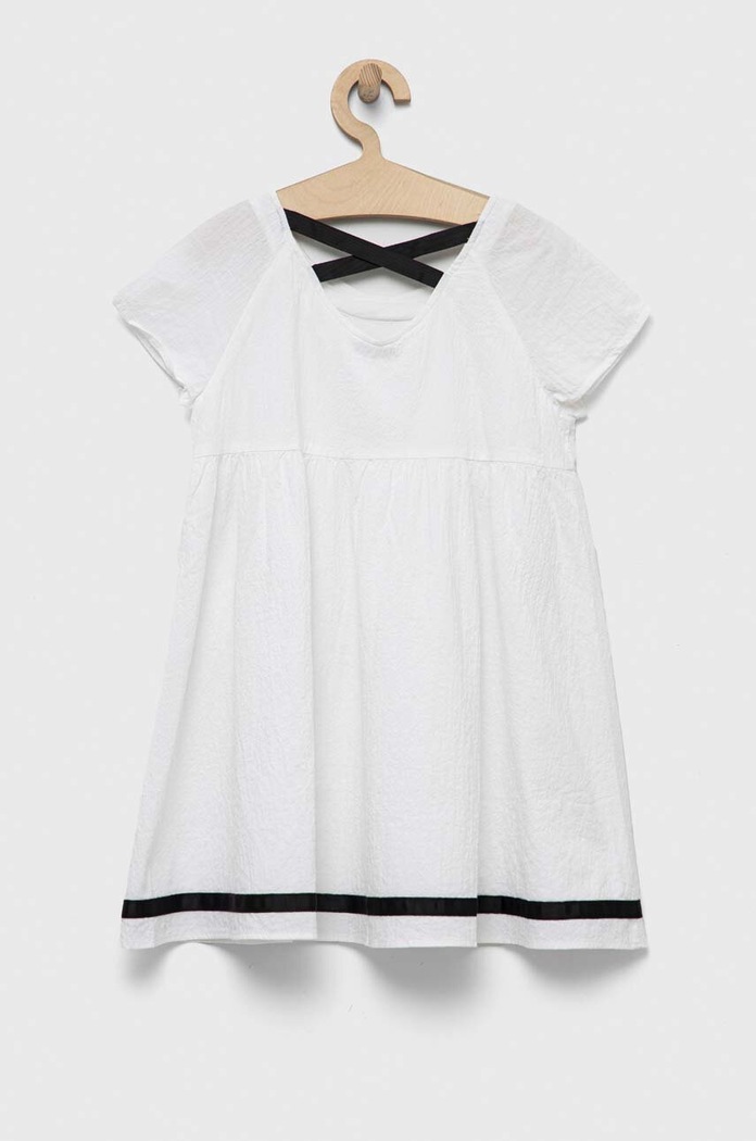 Dívčí šaty United Colors of Benetton 4O9TCV013.G.SEASONAL bílá SS23