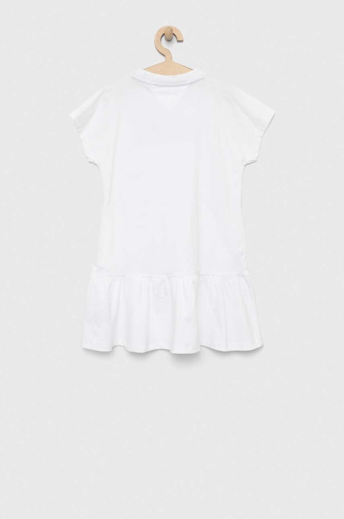 Tommy Hilfiger sukienka bawełniana dziecięca KG0KG07187.PPYX biały SS23