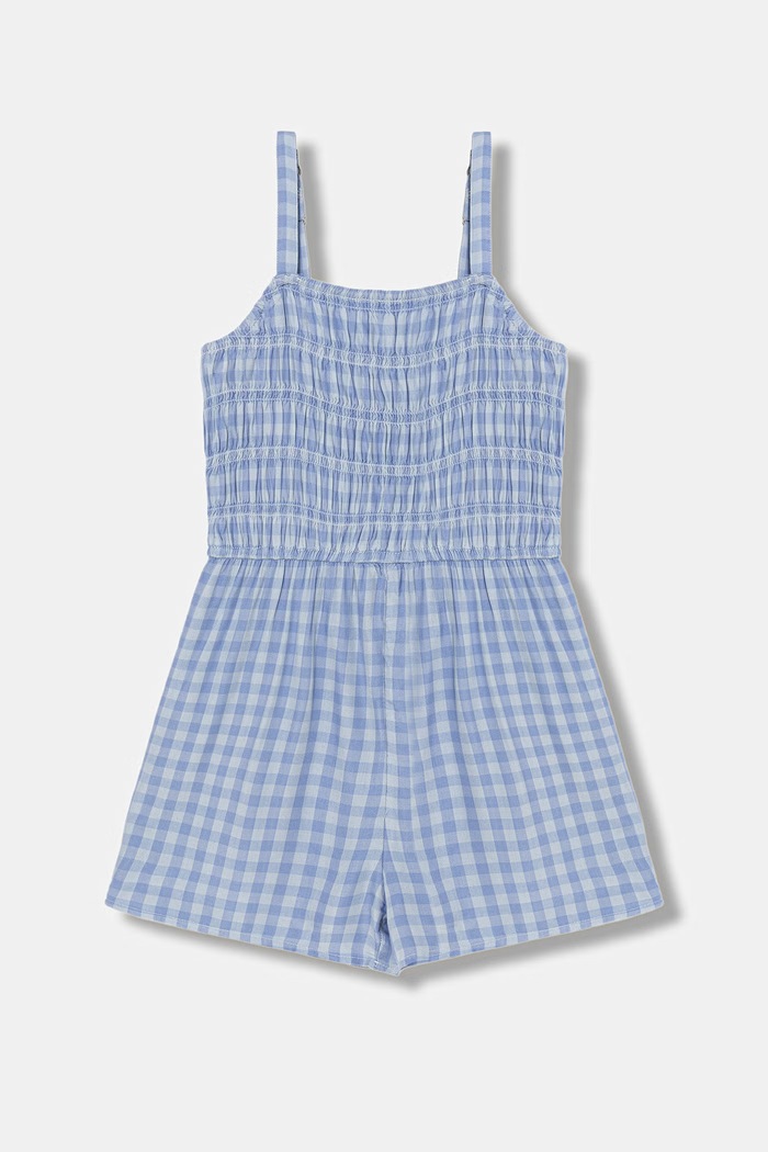 Abercrombie & Fitch overal detský z viskózy káro modrá KI259.3046