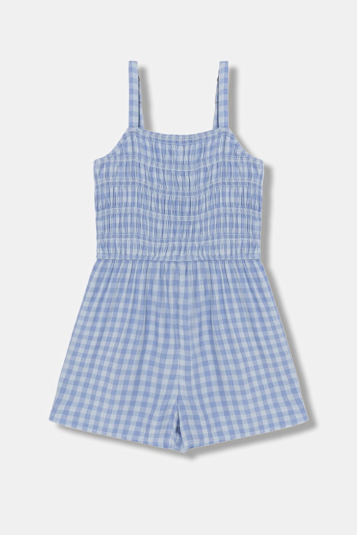Abercrombie & Fitch ολόσωμη φόρμα παιδική από βισκόζη καρό μπλε KI259.3046